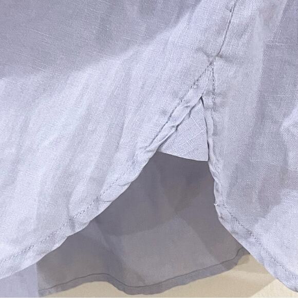 J. Jill button front linen blend shirt womans blouse size XS lavender blue - Picture 5 of 6